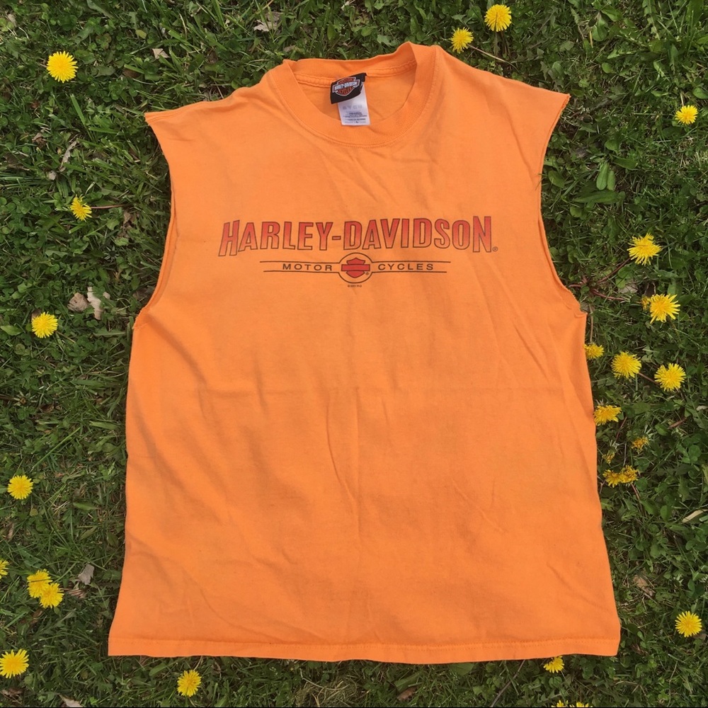 Vintage Harley Davidson cut off